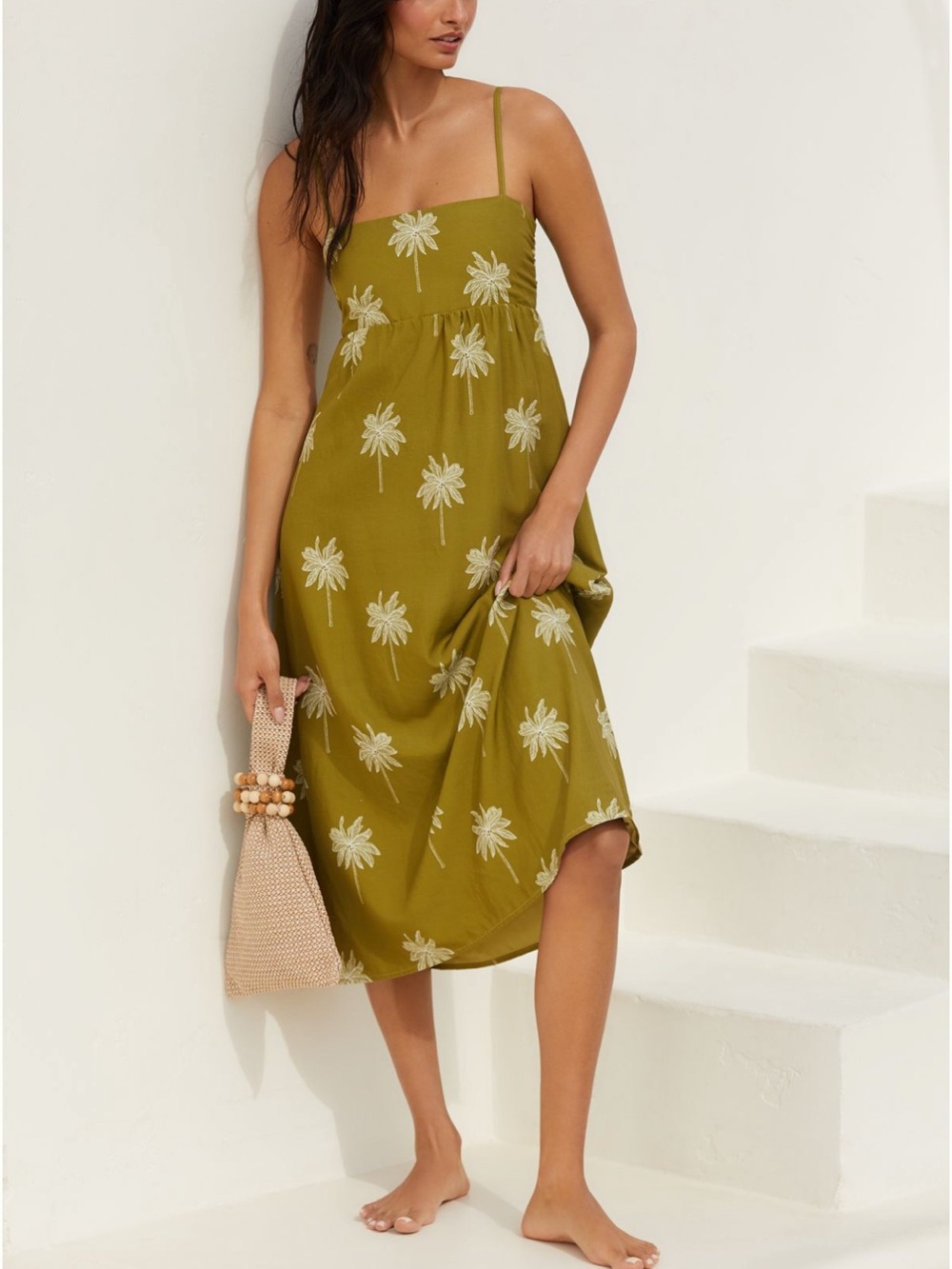 Citrine Swim Posey Sleeveless Linen
Midi
